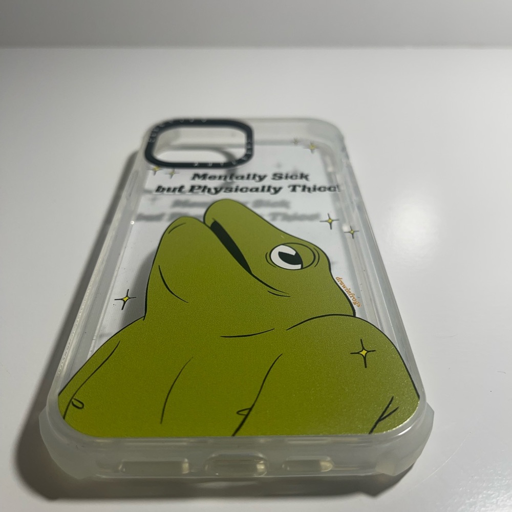 CASETiFY Impact iPhone 13 Pro Max Case - Mentally Sick - Clear Black